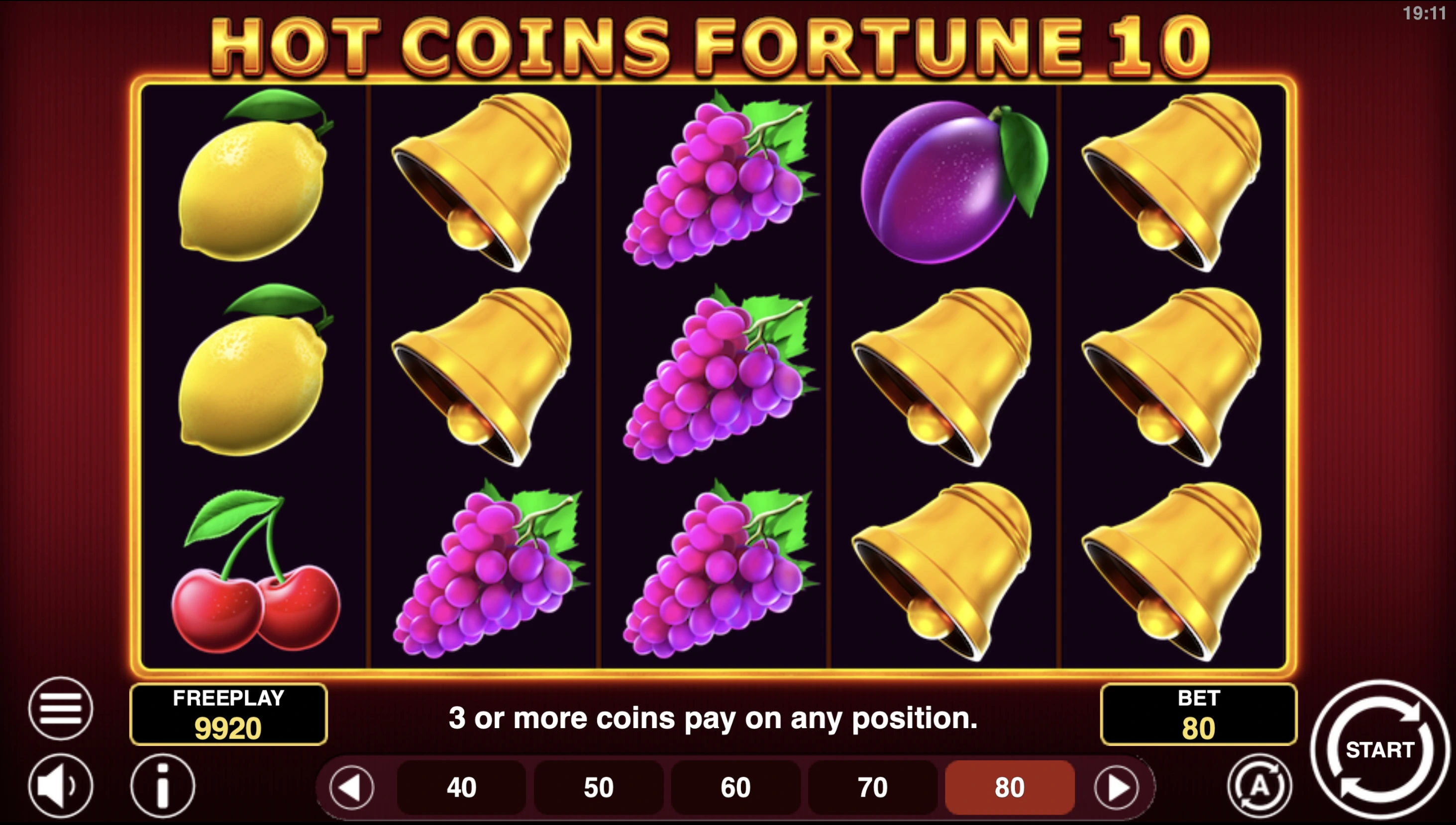 Hot Coins Fortune 10 by 1spin4win